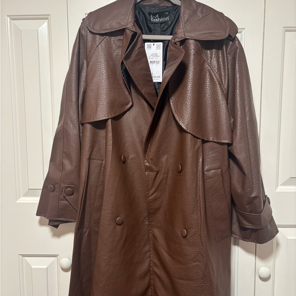 Zara Chocolate Brown Trench Coat - Picture 10 of 16